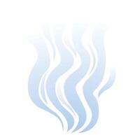 Abstract blue wavy lines forming a dynamic shape vector