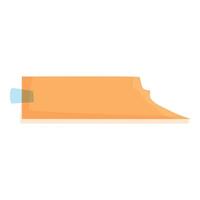 Orange tube squeezed from the middle with cap open vector