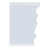 Blank piece of paper with torn edge is ready for writing vector