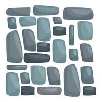 Seamless texture of cobblestone pavement forming road surface vector