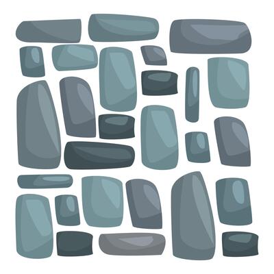 Seamless texture of cobblestone pavement forming road surface