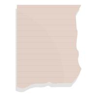 Blank piece of lined paper with torn edges is ready for your message vector