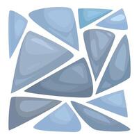 Abstract background with smooth blue shapes creating mosaic vector