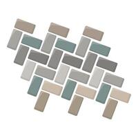 Seamless texture of rectangular paving slabs forming herringbone pattern vector