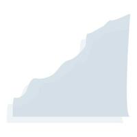 Iceberg floating in ocean symbolizing global warming vector