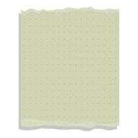 Green torn paper with dots pattern is being held on white background vector