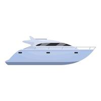 Modern yacht sailing on water surface illustration vector