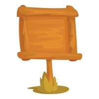 Wooden signpost pointing with blank space for text vector