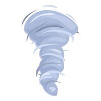 Big tornado rotating and destroying weather icon vector