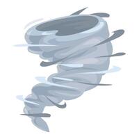 Powerful destructive tornado rotating, natural disaster illustration vector