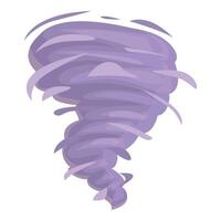 Purple whirlwind rotating and creating tornado disaster vector