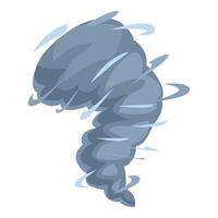 Powerful tornado rotating, destructive whirlwind force of nature vector