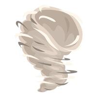 Huge destructive brown twister spinning with high speed vector