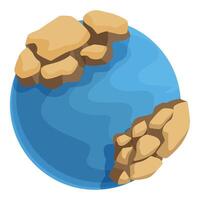 Planet earth suffering from global warming effect vector