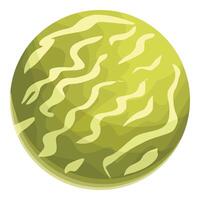 Green planet from solar system spinning in the universe vector