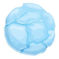 Round iceberg floating, showing climate change effects vector