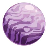 Purple planet with swirls floating in space vector