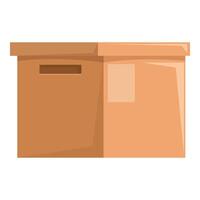 Two cardboard boxes standing next to each other vector
