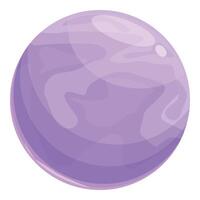 Purple planet rotating in open space with atmosphere vector