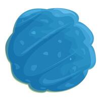 Blue slime blob dripping liquid substance is glistening vector