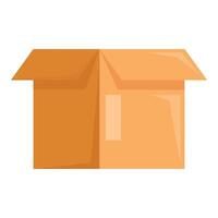 Cardboard box open empty waiting for delivery vector