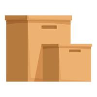 Cardboard boxes of different sizes stacked on top of each other creating storage space vector