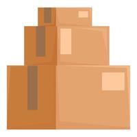 Stack of cardboard boxes ready for shipping vector