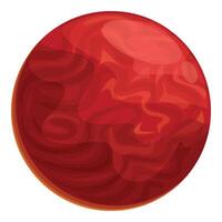 Red planet mars rotating in the solar system vector