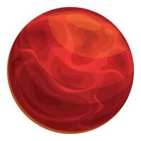Red planet mars floating in the solar system vector