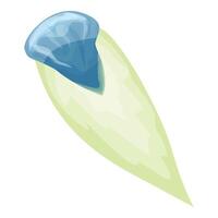 Surreal blue and green abstract shape floating vector