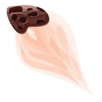 Delicious chocolate chip cookie dough forming an ice cream swirl vector
