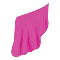 Pink tablecloth draped over the corner of a surface vector