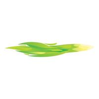 Green asparagus vegetable flying through the air creating abstract shape vector