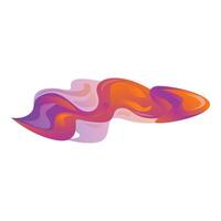 Abstract colorful wave flowing in purple and orange gradient vector
