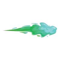 Green toxic gas fumes moving fast creating abstract shape vector