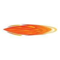 Fire flame flying creating a shape of comet tail vector