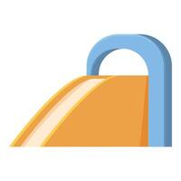 Empty playground slide waiting for children to have fun vector