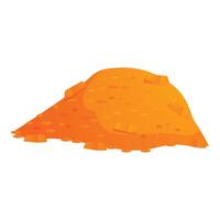 Pile of turmeric powder with chunks forming a small mountain vector