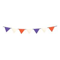 Colorful triangle flags hanging on string celebrating event vector
