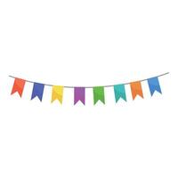 Colorful festive garland hanging on a string for celebration vector