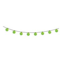 String lights hanging on a cable creating a festive atmosphere vector