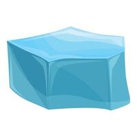 Blue ice cube melting isolated on white background vector