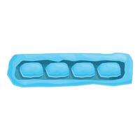 Blue ice platform floating on water surface vector