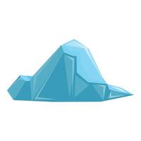 Big iceberg floating in ocean, global warming concept vector