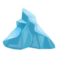 Big iceberg floating on water surface, huge chunk of ice vector