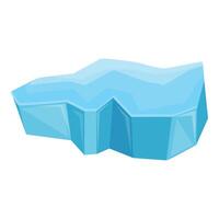Large iceberg floating in ocean, frozen water vector