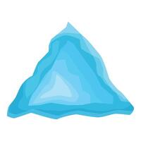 Big iceberg floating, frozen water, symbol of global warming vector