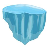 Giant blue iceberg floating in ocean vector