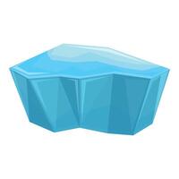 Big iceberg floating in ocean, frozen water, north pole landscape element vector