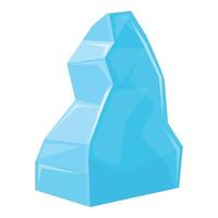 Big iceberg floating on water surface showing only the tip vector